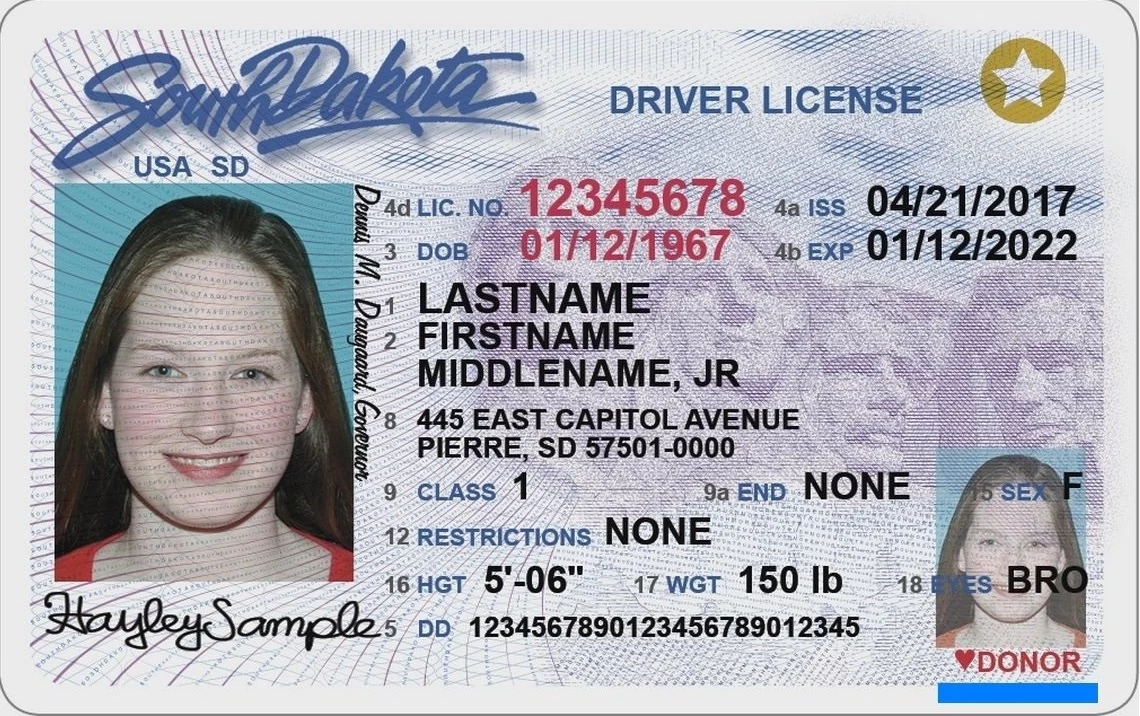 South Dakota Driver's License